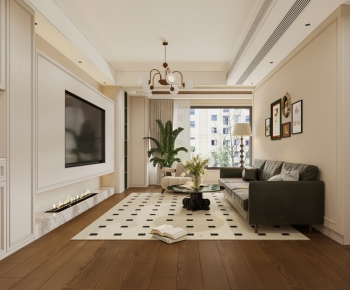 French Style A Living Room-ID:649151094