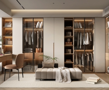 Modern Clothes Storage Area-ID:916340434