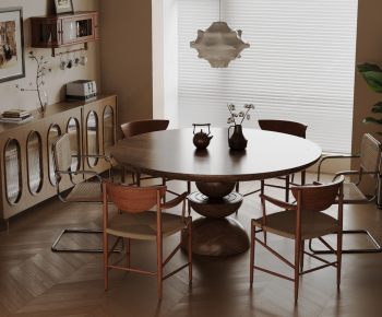 Wabi-sabi Style Dining Table And Chairs-ID:267770059