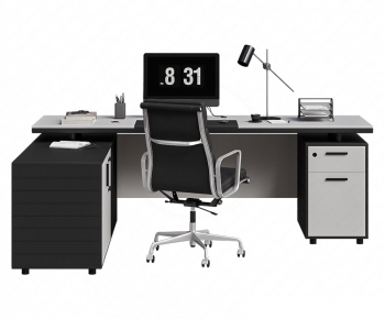 Modern Office Desk And Chair-ID:781562096