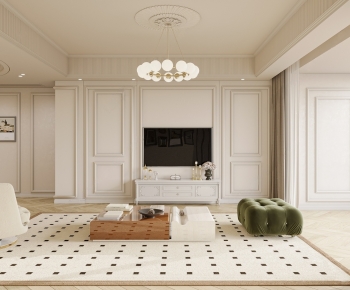 French Style A Living Room-ID:467437034