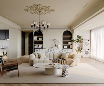 French Style A Living Room-ID:741889536