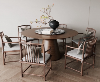 New Chinese Style Dining Table And Chairs-ID:136976005