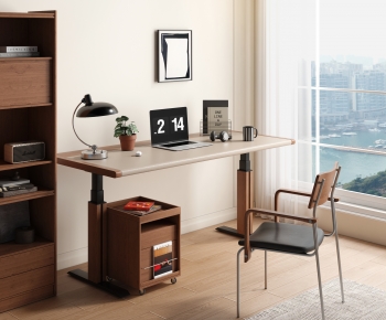 Modern Computer Desk And Chair-ID:523747923