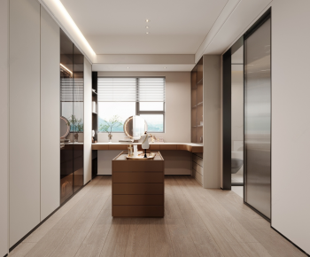 Modern Clothes Storage Area-ID:153666028