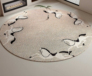 Modern Circular Carpet-ID:391058936