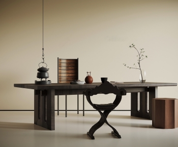 French Style Computer Desk And Chair-ID:298650035