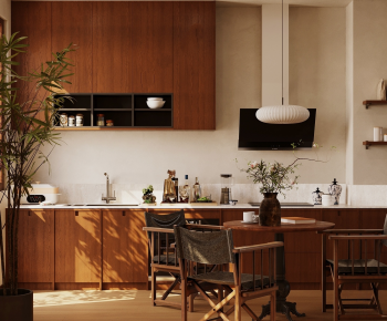 Wabi-sabi Style Dining Room-ID:647295957