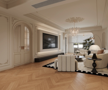 French Style A Living Room-ID:242320066