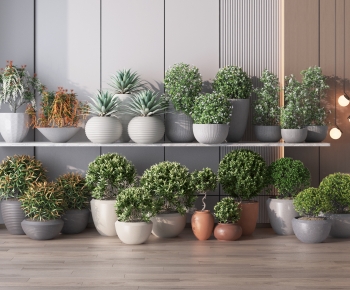 Modern Potted Green Plant-ID:350743069