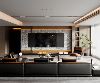 Modern A Living Room-ID:381475937