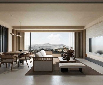 Wabi-sabi Style A Living Room-ID:387964017