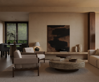 Wabi-sabi Style A Living Room-ID:575244903