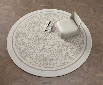 French Style Circular Carpet-ID:125340949