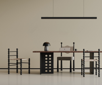 French Style Computer Desk And Chair-ID:522723913