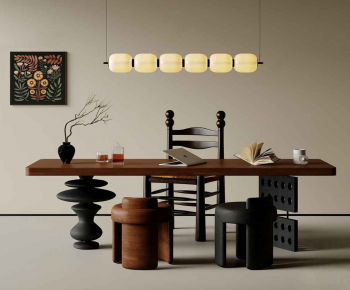 French Style Computer Desk And Chair-ID:395792965