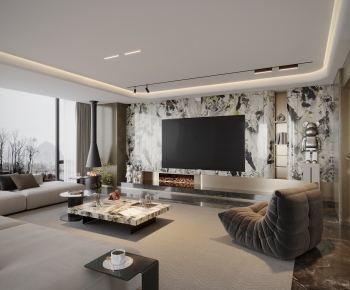 Modern A Living Room-ID:281817914