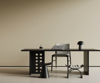 French Style Computer Desk And Chair-ID:579103957