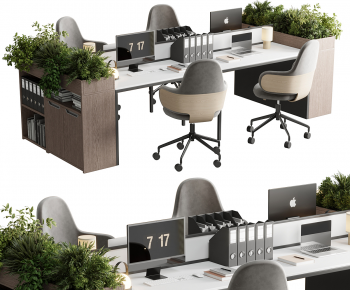 Modern Office Desk And Chair-ID:514852057