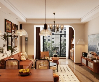 Retro Style A Living Room-ID:623552087