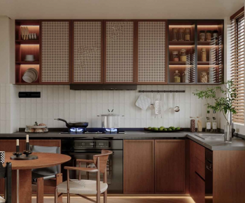 Wabi-sabi Style Open Kitchen-ID:308521033