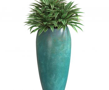 Modern Potted Green Plant-ID:556886916