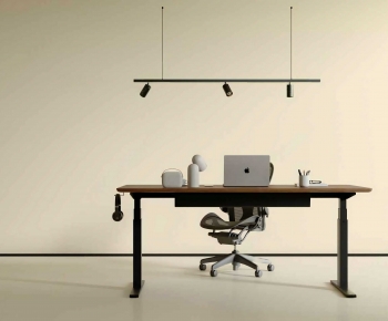 Modern Computer Desk And Chair-ID:380733974