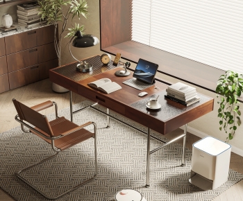 Modern Computer Desk And Chair-ID:114679397