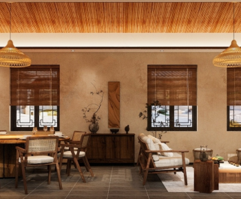 New Chinese Style A Living Room-ID:351860576