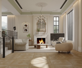 French Style A Living Room-ID:989069974