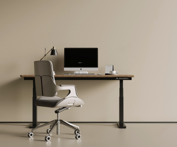 Modern Computer Desk And Chair-ID:408869981