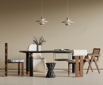 French Style Dining Table And Chairs-ID:828799963