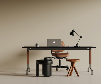 Modern Computer Desk And Chair-ID:350991962