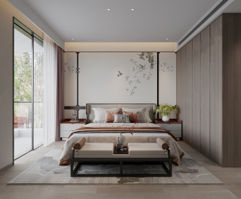 New Chinese Style Bedroom-ID:278090953