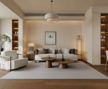 New Chinese Style A Living Room-ID:355346923