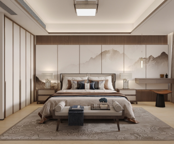 New Chinese Style Bedroom-ID:469450005