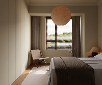 Wabi-sabi Style Bedroom-ID:460818057