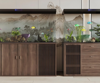 New Chinese Style Fish Tank-ID:373811969