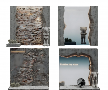 Industrial Style TV Wall-ID:499593972