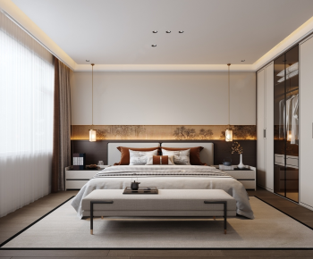 New Chinese Style Bedroom-ID:164124017