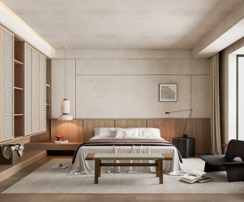 Wabi-sabi Style Bedroom-ID:234940053