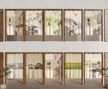 New Chinese Style Door Curtain-ID:118761182