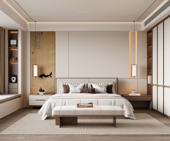 New Chinese Style Bedroom-ID:669373049