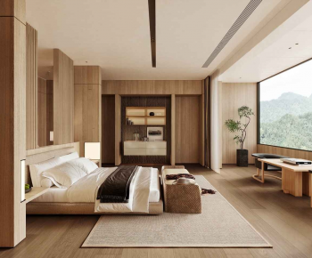 Wabi-sabi Style Bedroom-ID:726649051