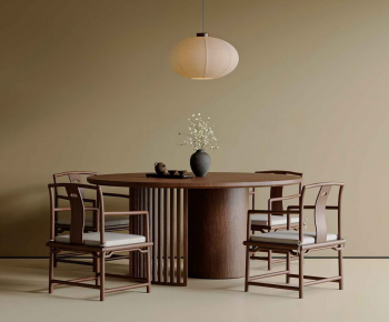 New Chinese Style Dining Table And Chairs-ID:531596907