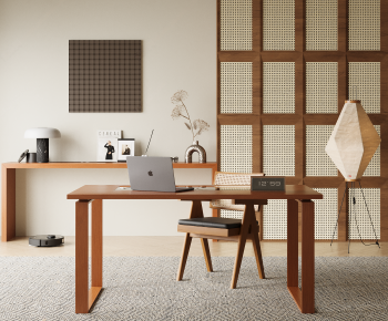 Modern Computer Desk And Chair-ID:649643905