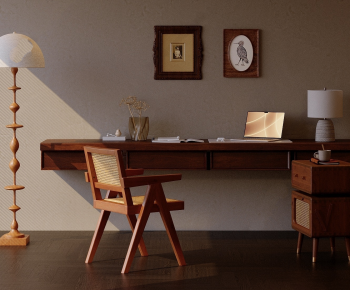 Modern Computer Desk And Chair-ID:487337112