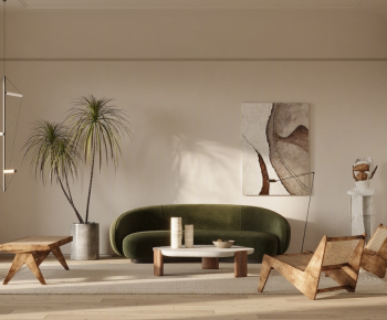 Wabi-sabi Style A Living Room-ID:736578948