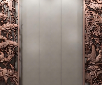 New Chinese Style TV Wall-ID:817795997