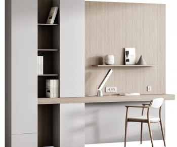 Modern Computer Desk And Chair-ID:125380991